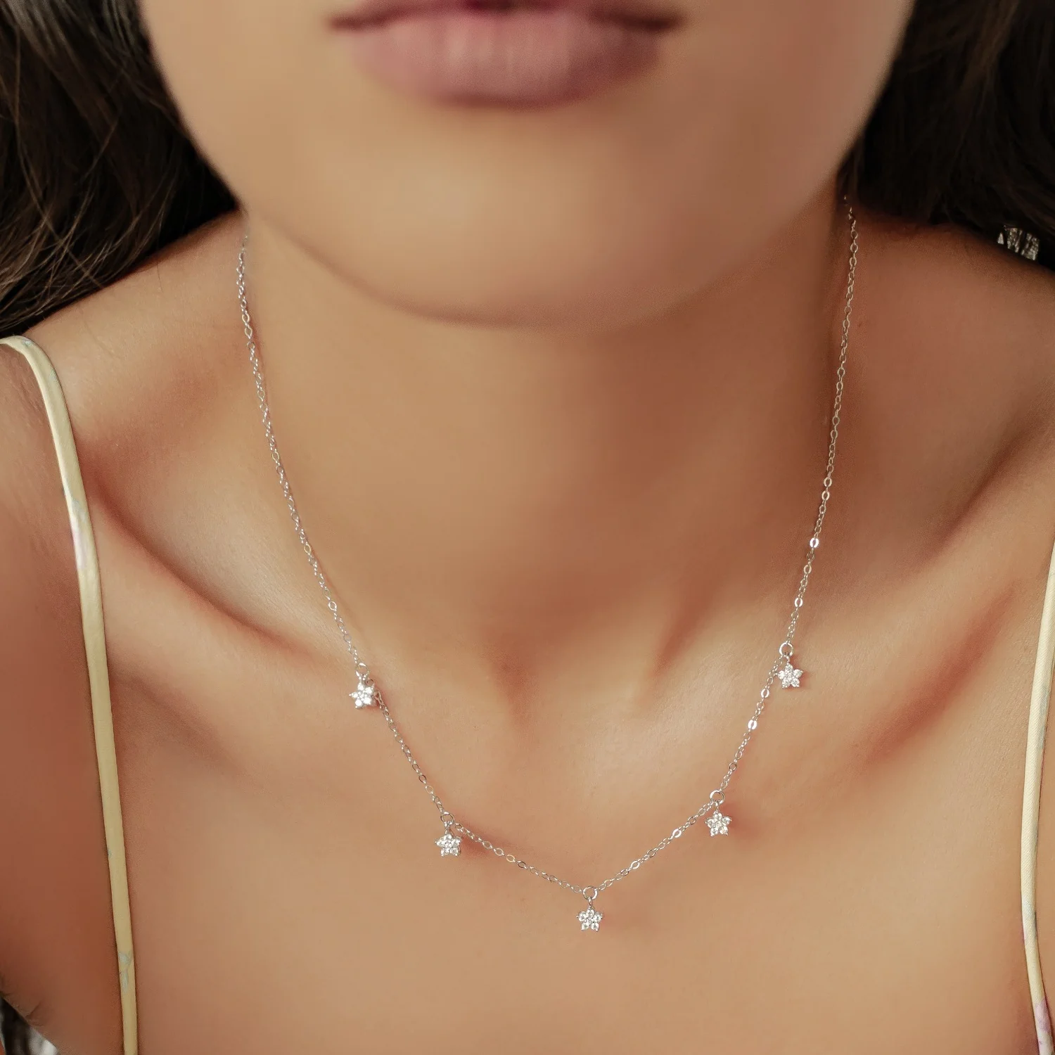 Bloom Charm Necklace Sterling Silver - Image 4