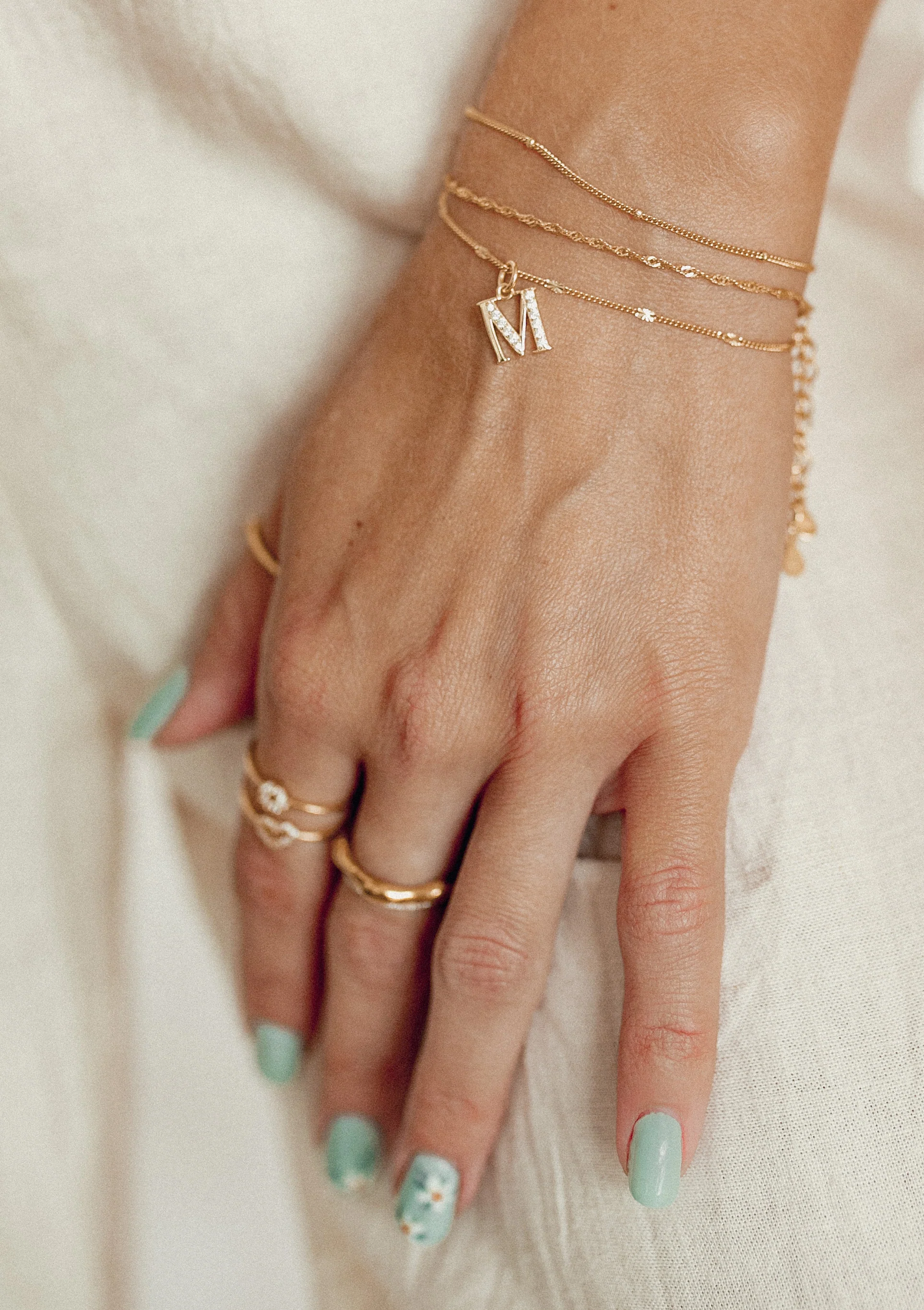Bobble Chain Bracelet Sterling Silver Gold - Image 4