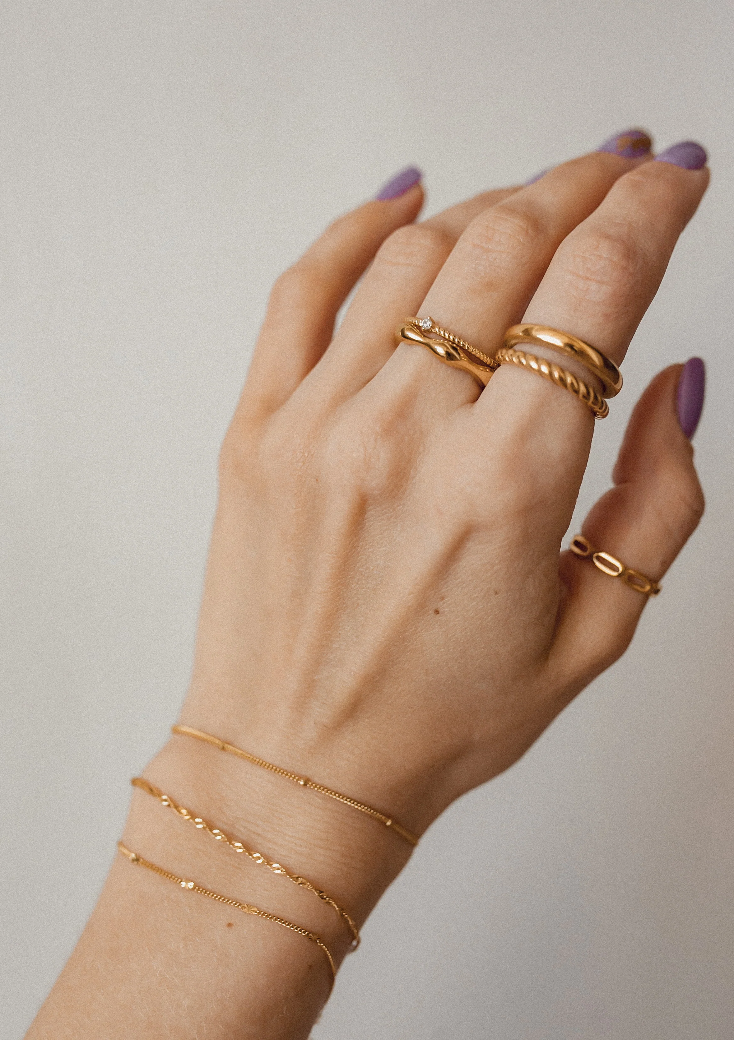 Bobble Chain Bracelet Sterling Silver Gold - Image 5