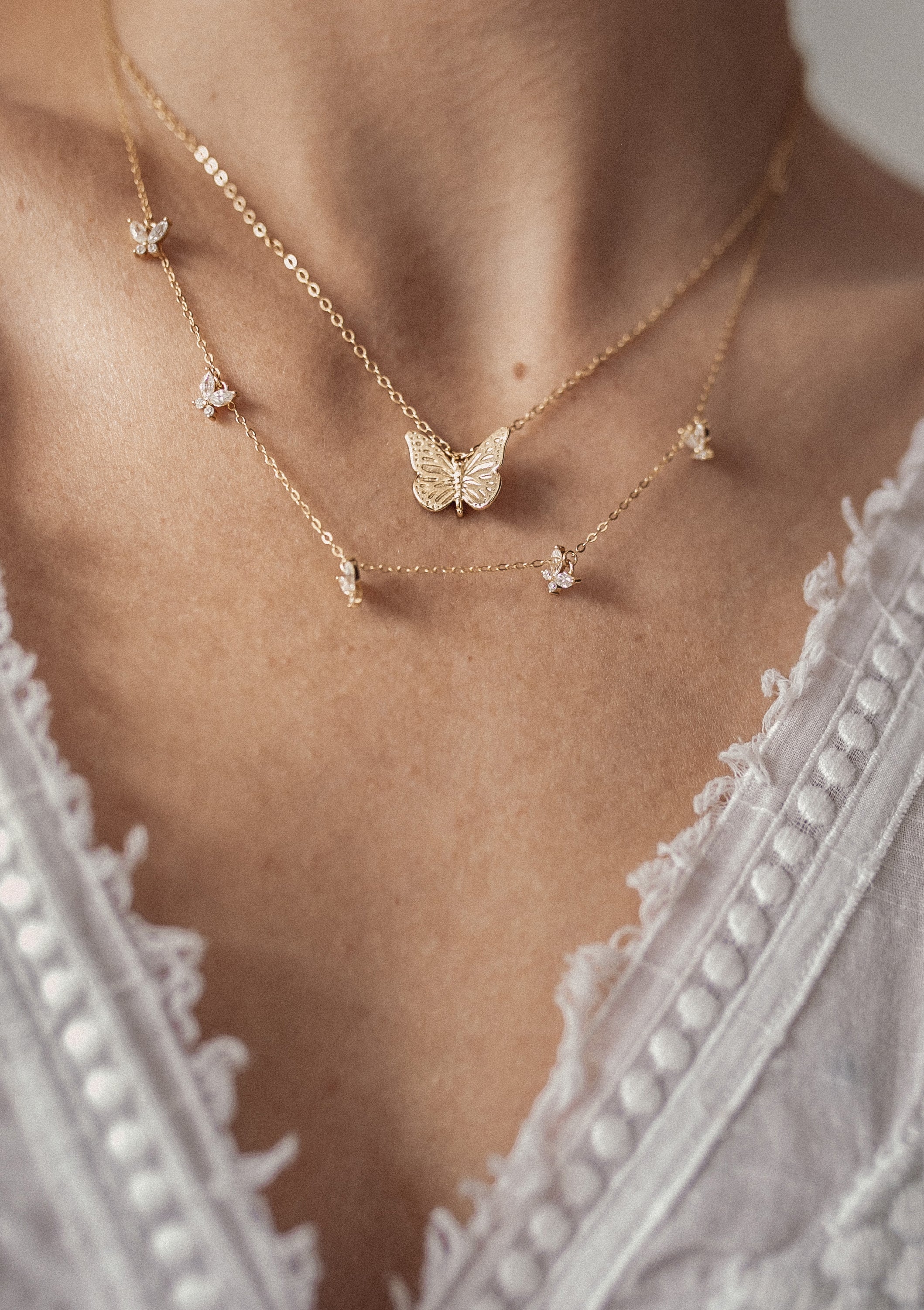 Butterfly Pendant Necklace Sterling Silver - Image 17
