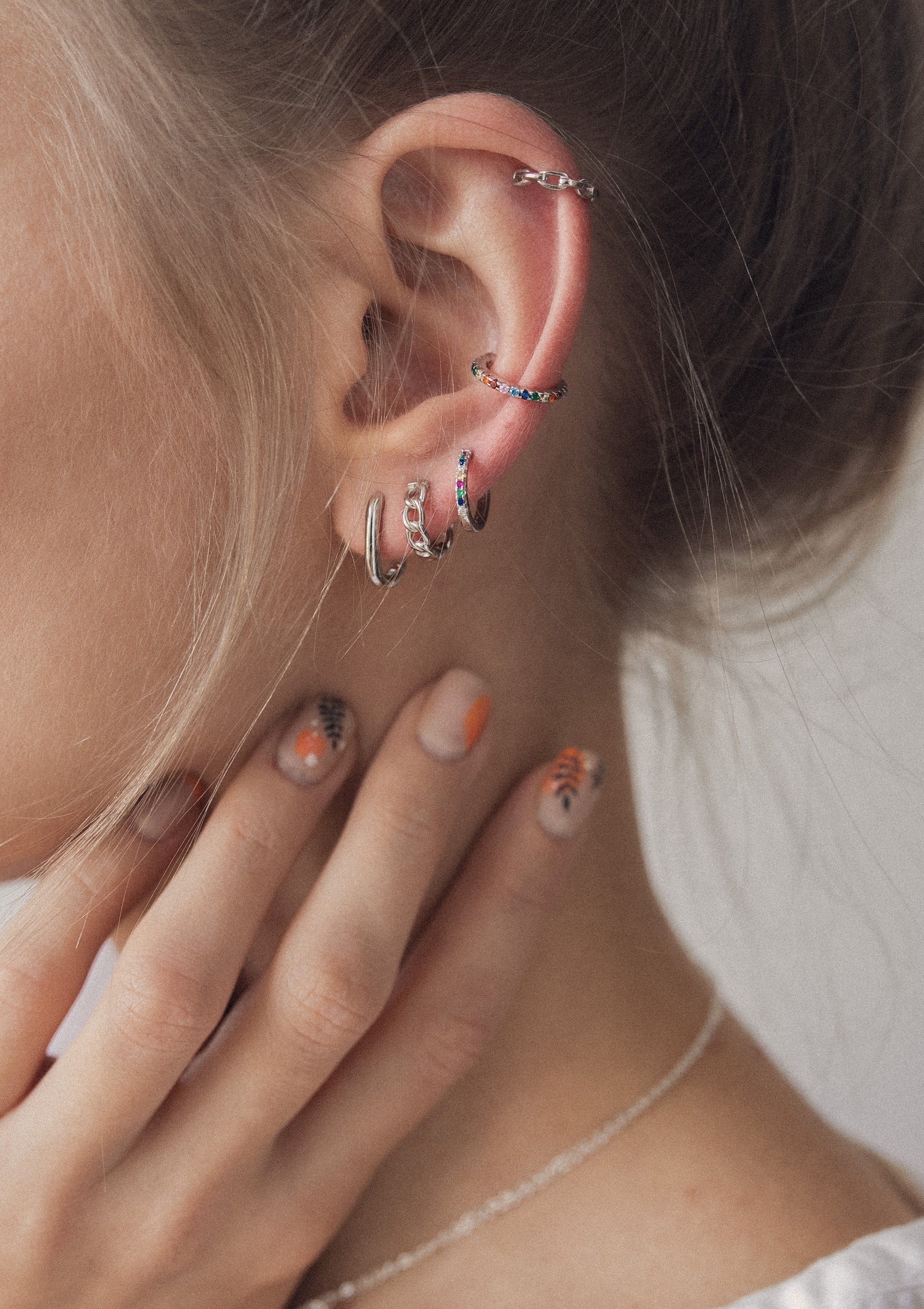 Chunky Chain Ear Cuff Sterling Silver - Image 6