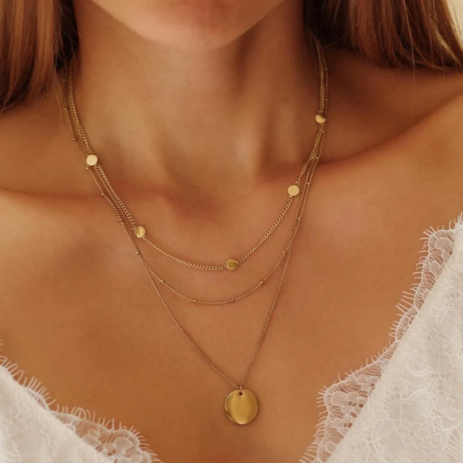 Circle Necklace Layering Set - Image 4