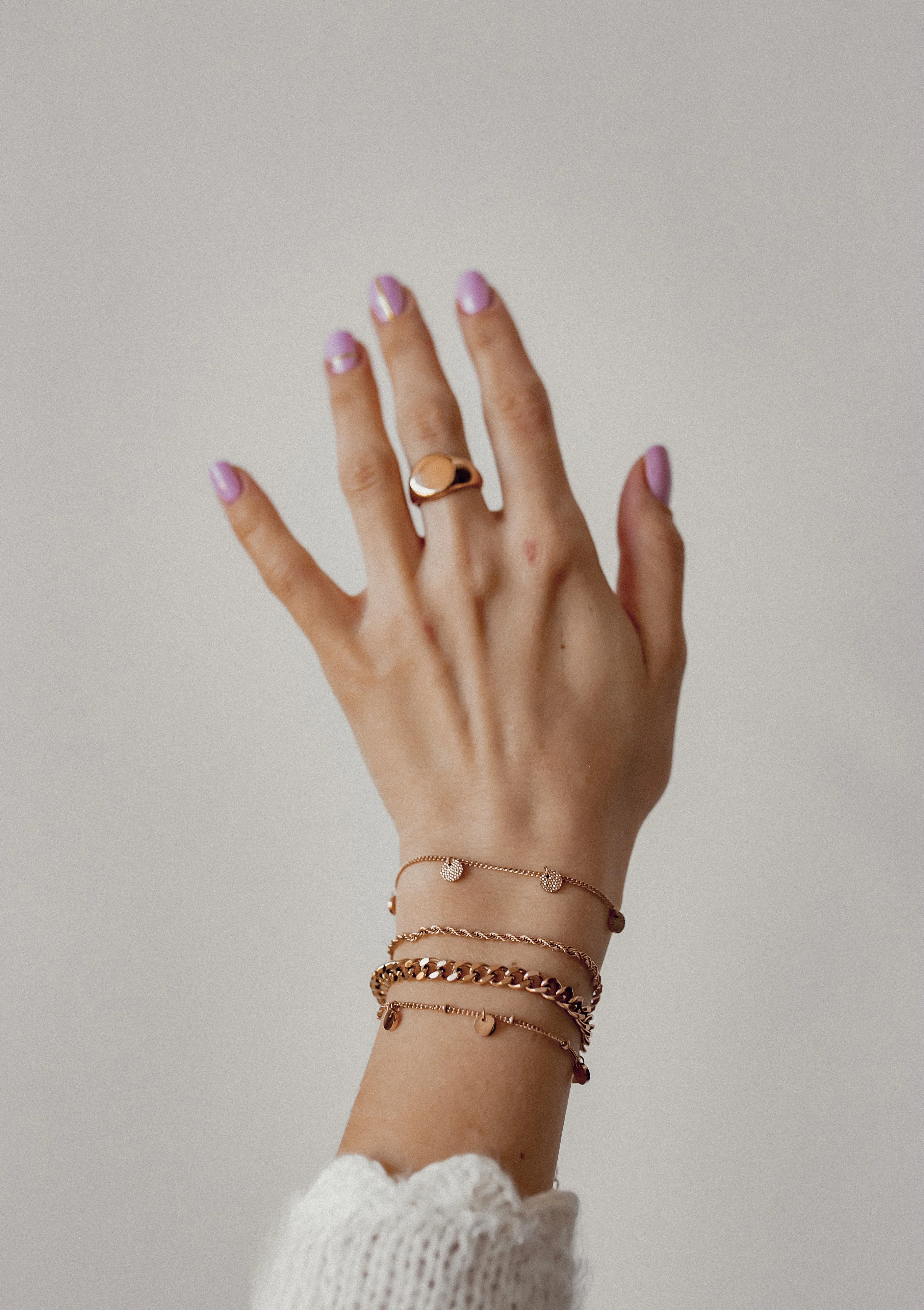 Circles Bobble Chain Bracelet Rose Gold - Image 4
