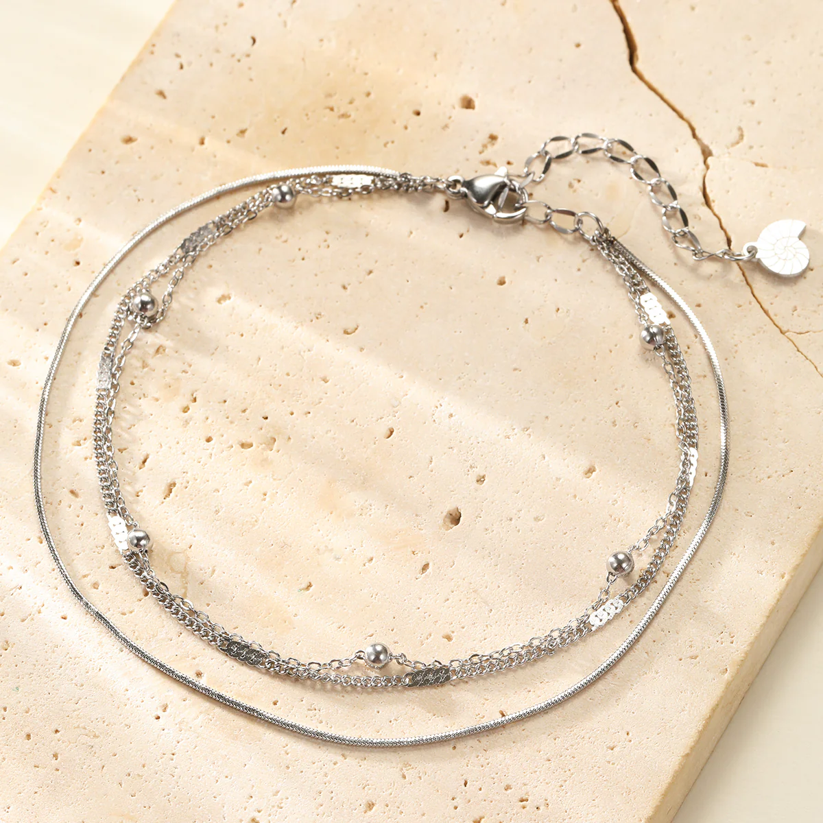 Classic Trio Chain Anklet Waterproof - Image 15