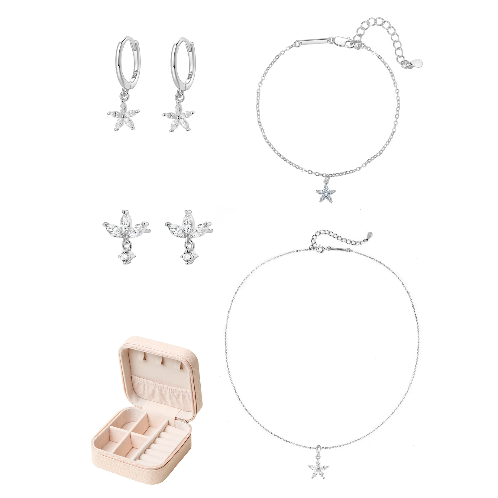 Daisy Sterling Silver Jewelry and Case Set - Image 3