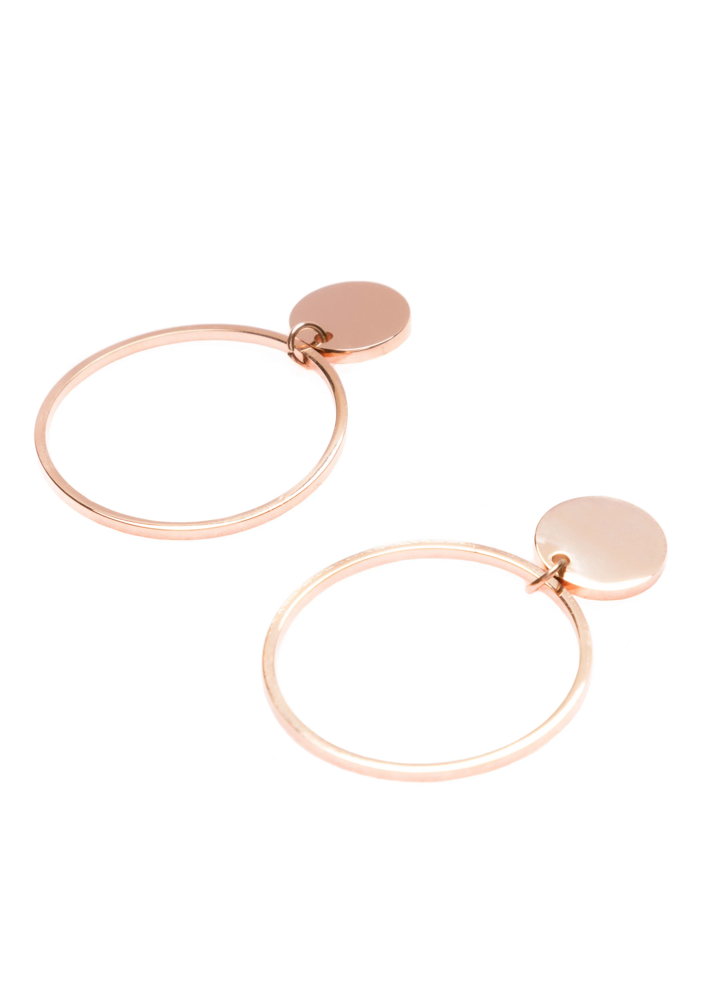 Delicate Circle Hoop Earrings - Image 3