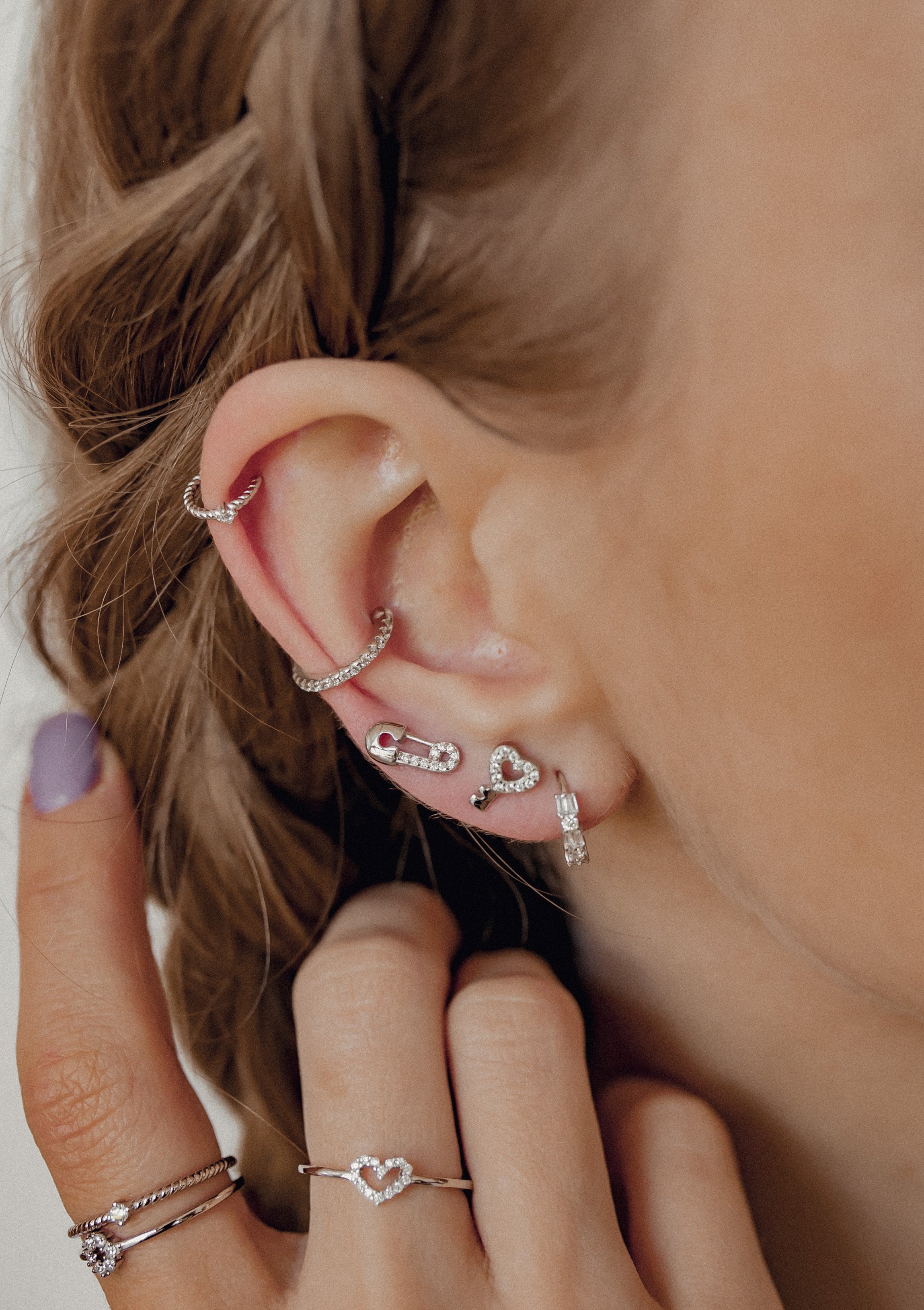 Diamond Ear Cuff Sterling Silver - Image 16