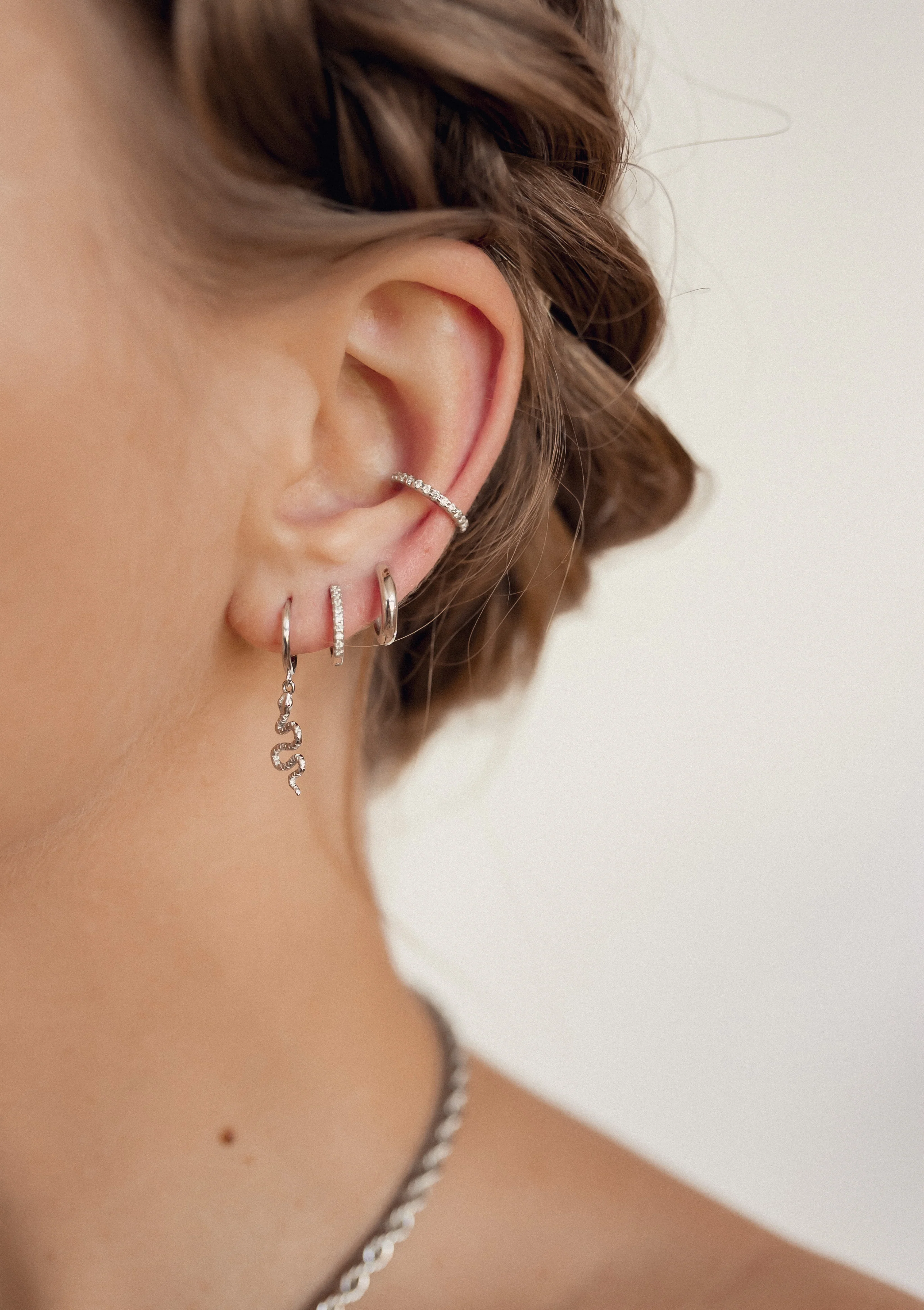 Diamond Ear Cuff Sterling Silver - Image 9