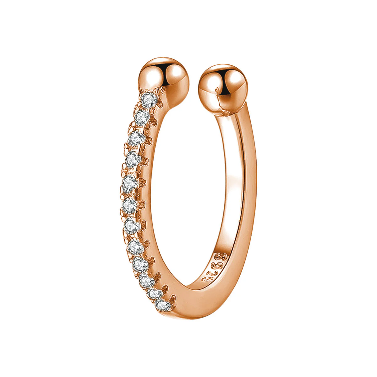 Diamond Ear Cuff Sterling Silver Gold - Image 27