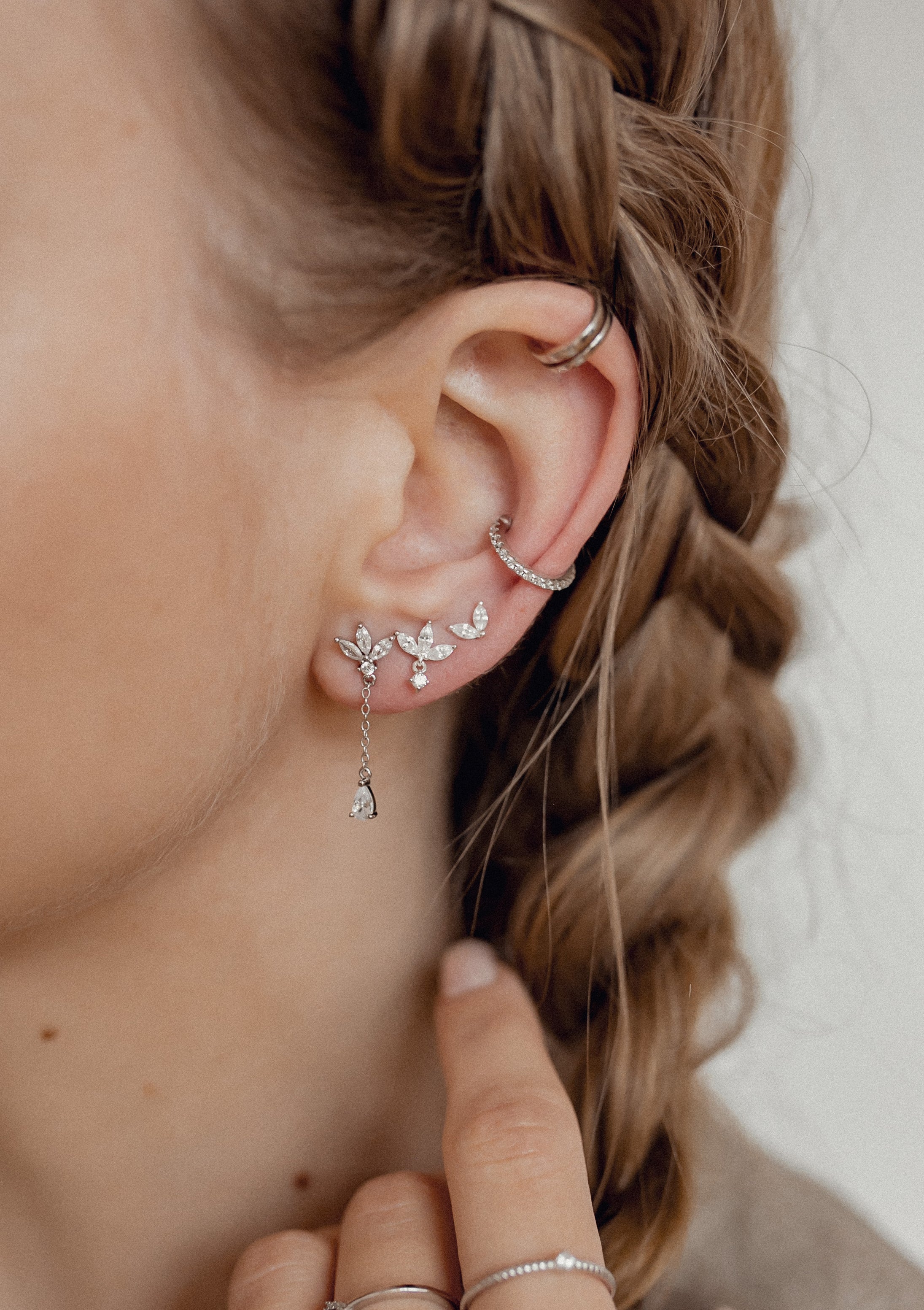 Double Hoop Ear Cuff Sterling Silver - Image 5