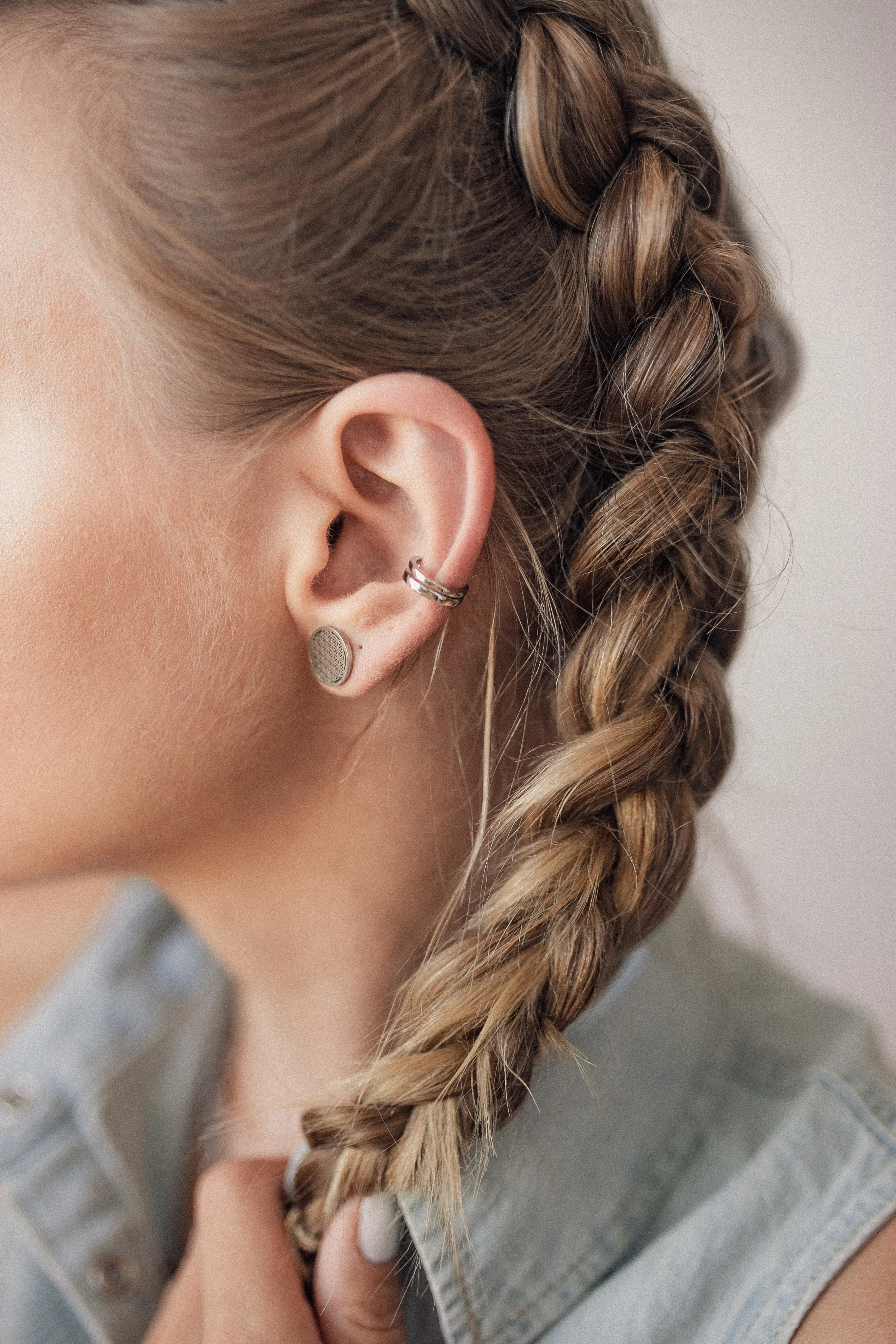 Double Hoop Ear Cuff Sterling Silver - Image 9