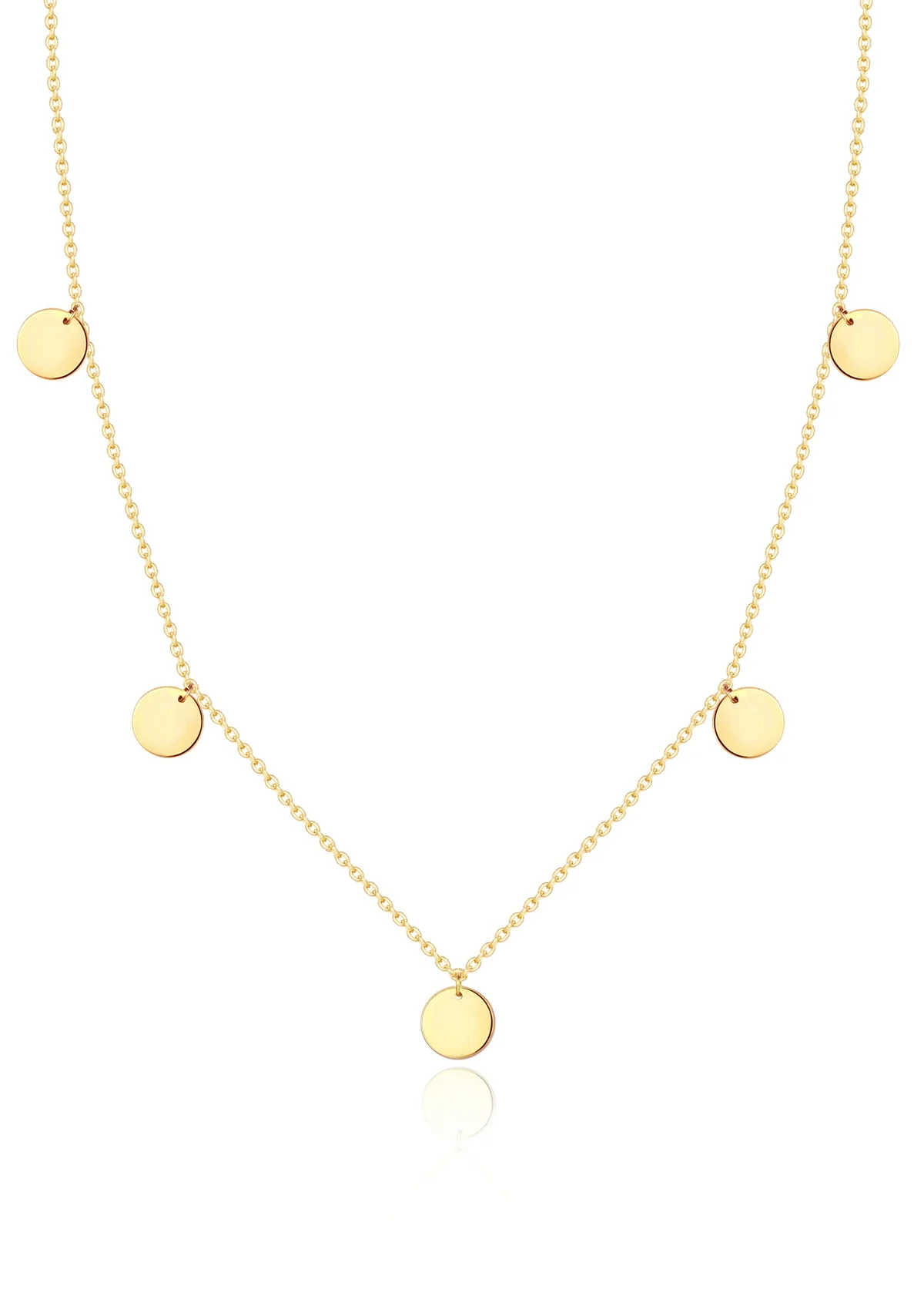 Happiness Circle Necklace Gold - Image 3