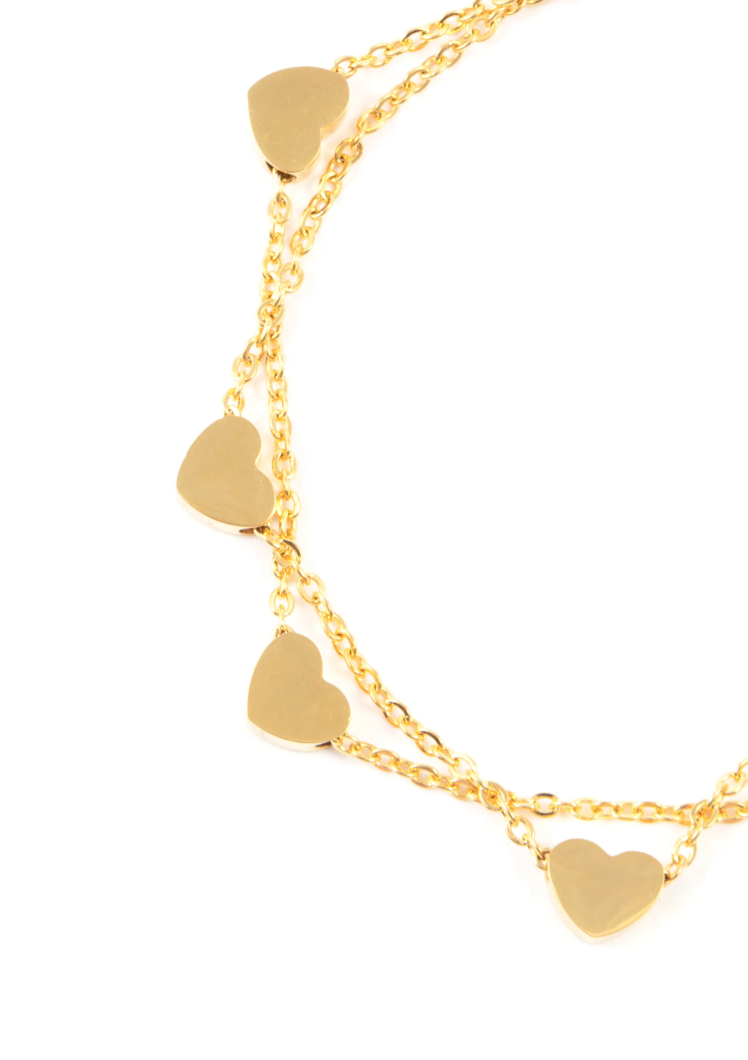 Heart Delicate Bracelet Gold - Image 5