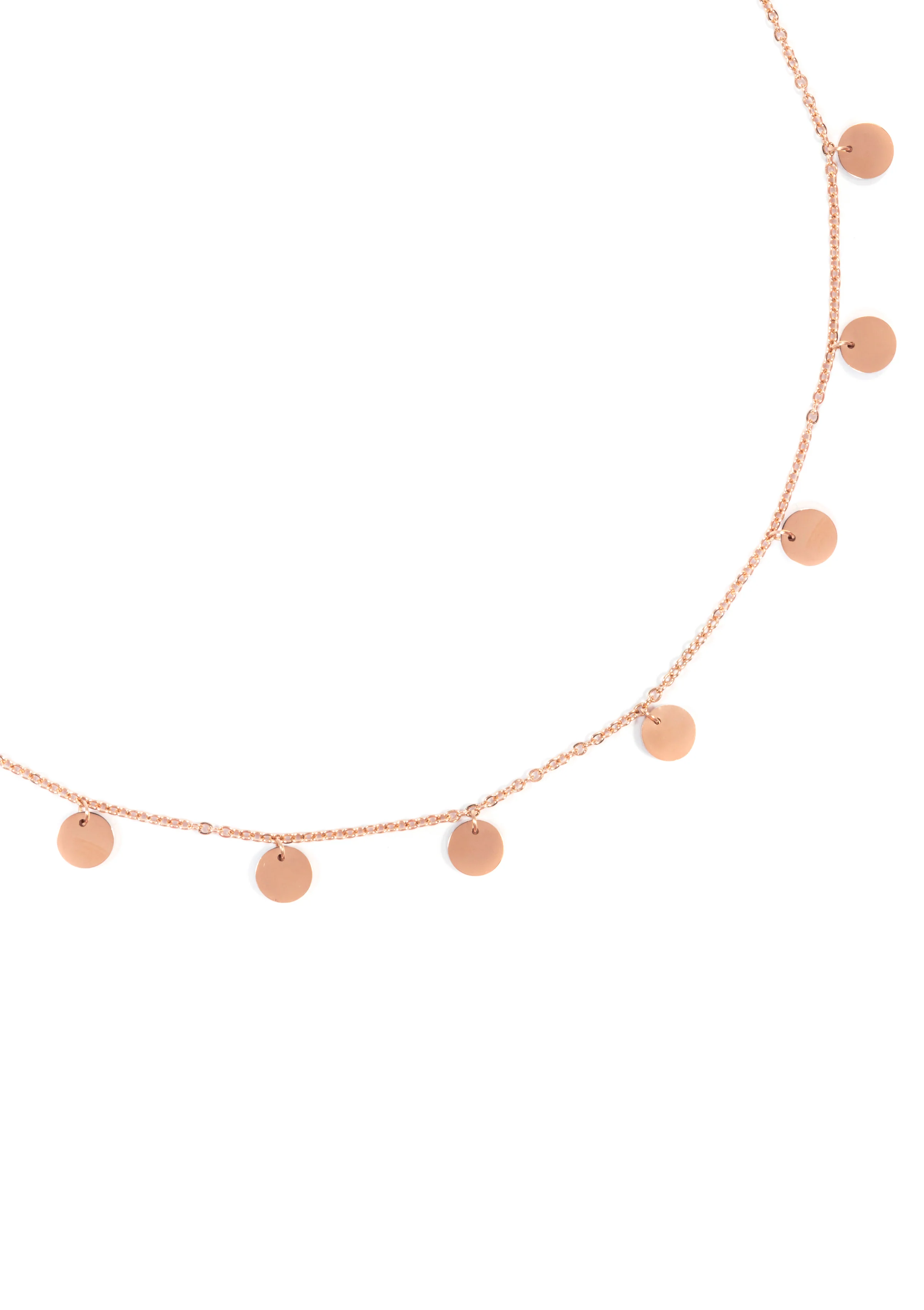 Multi Circles Necklace Rose Gold - Image 5