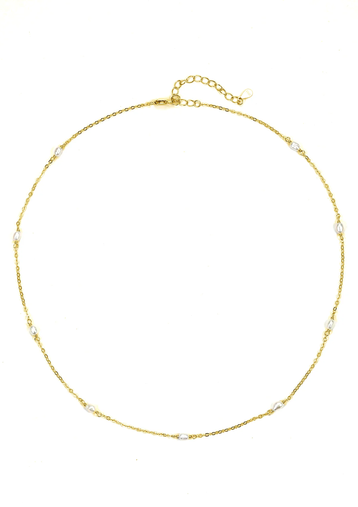 Pearl Chain Necklace Sterling Silver - Image 7