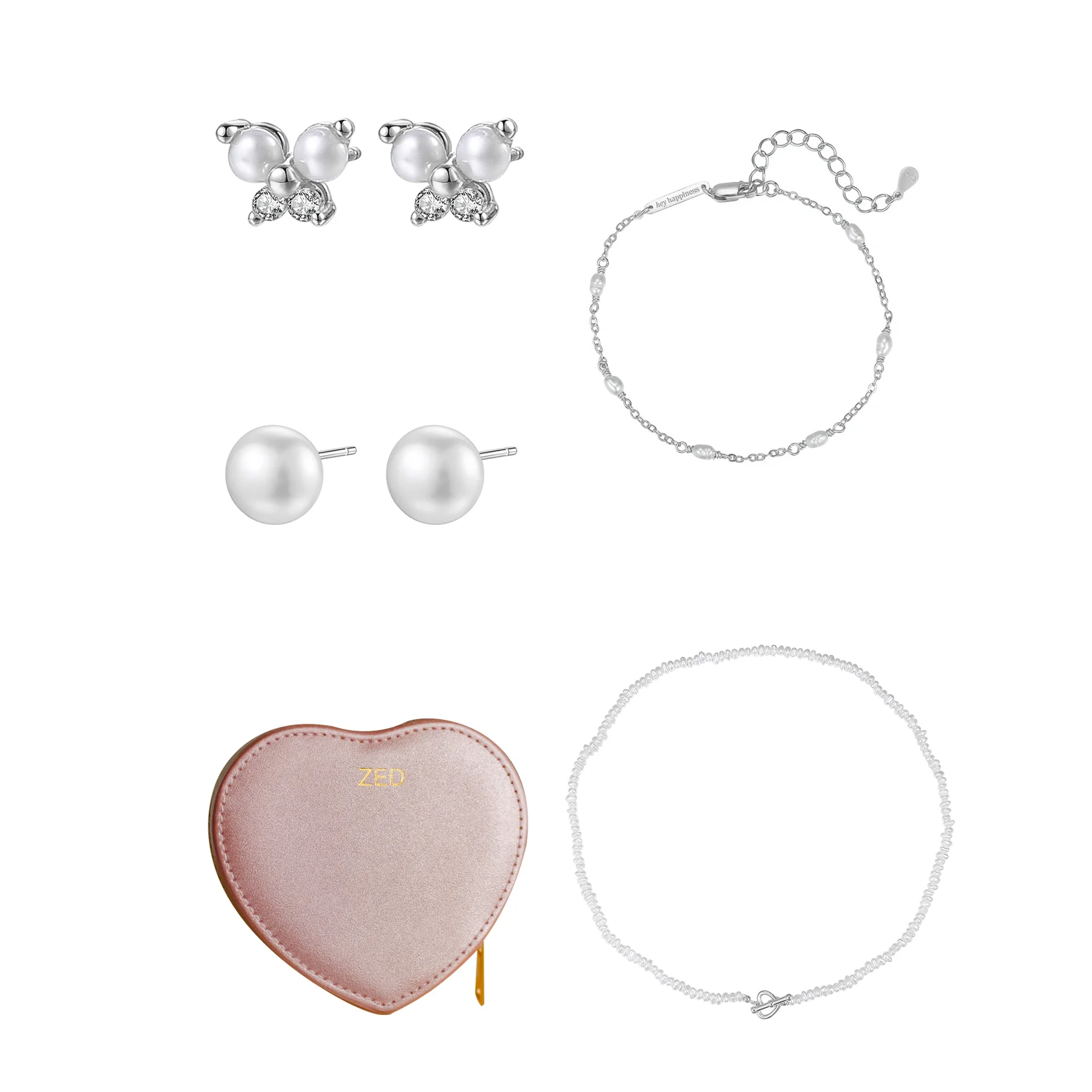 Pretty Pearl Sterling Silver Jewelry and Case Set - Image 4