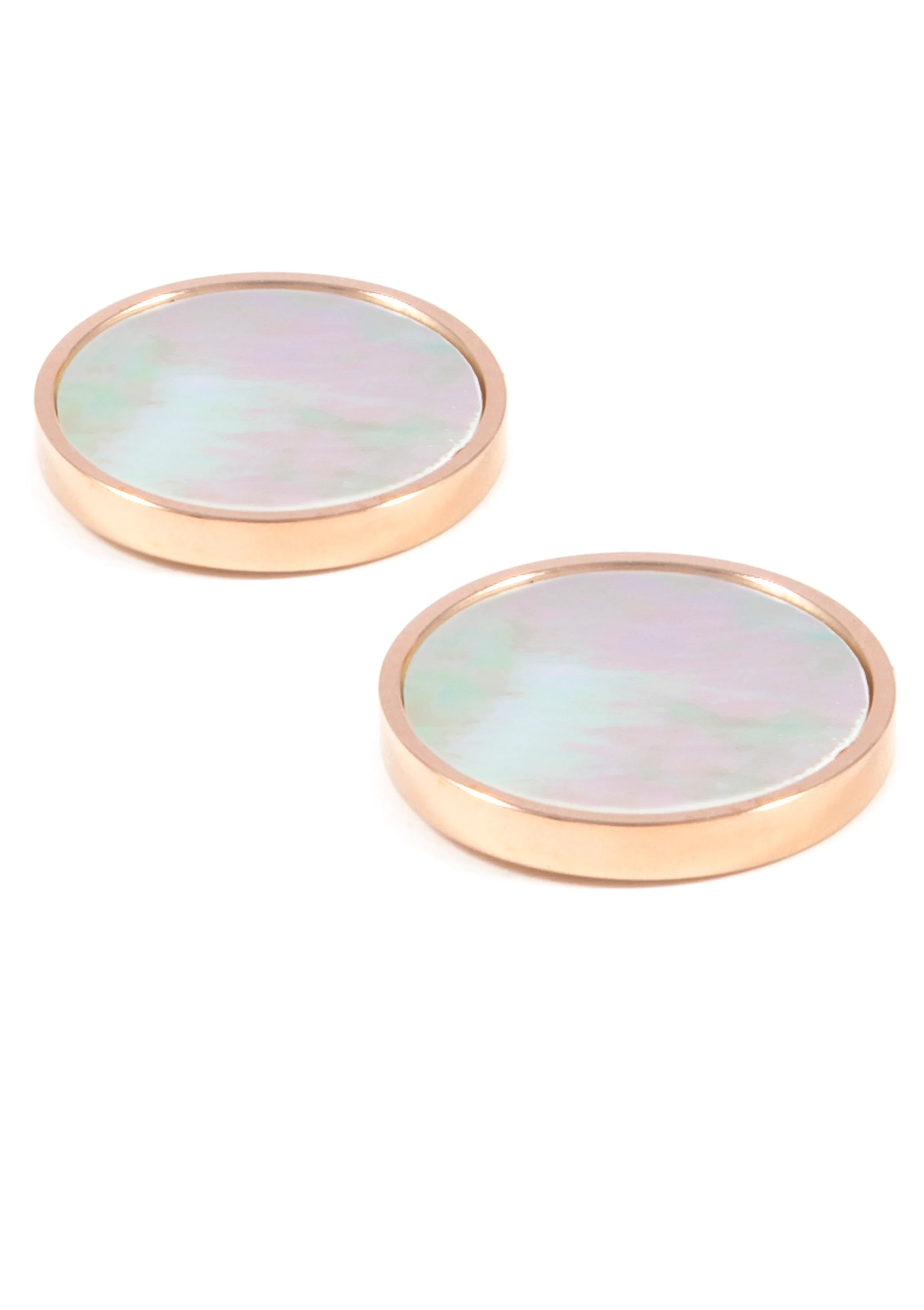 Shell Shine Stud Earrings Rose Gold - Image 4