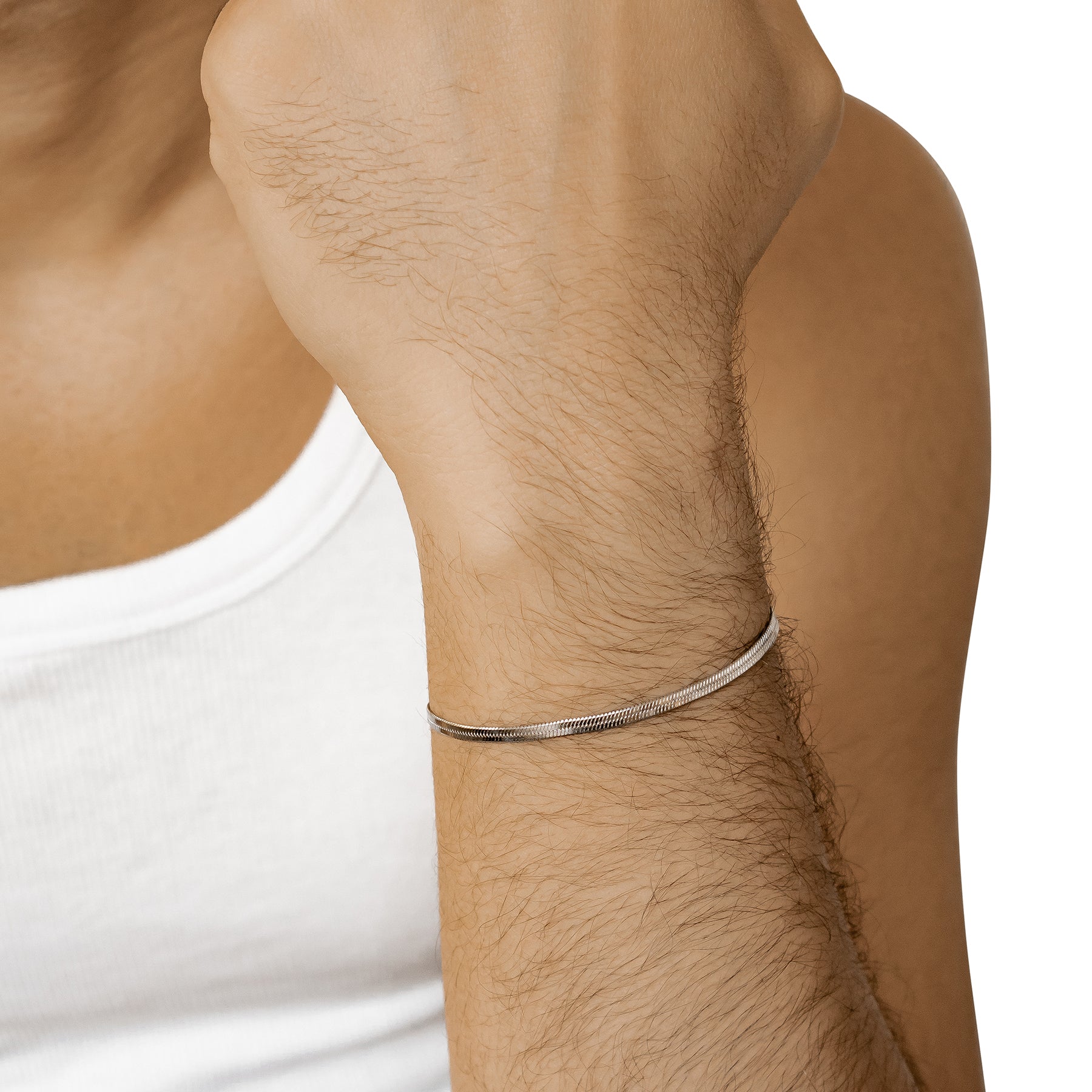 Snake Chain Bracelet Silver - Image 11