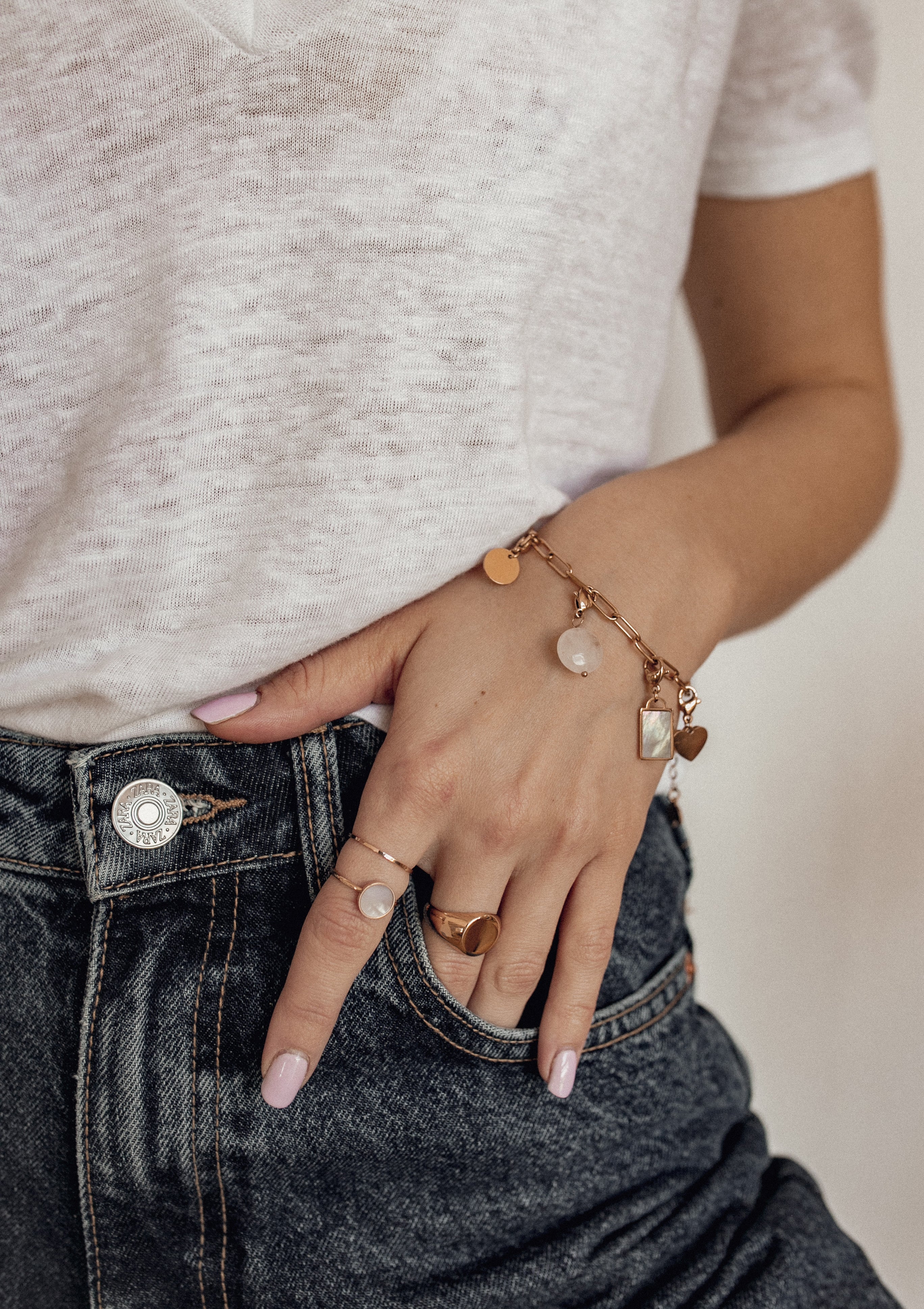 Stainless Steel Ring Set Rose Gold - Image 5