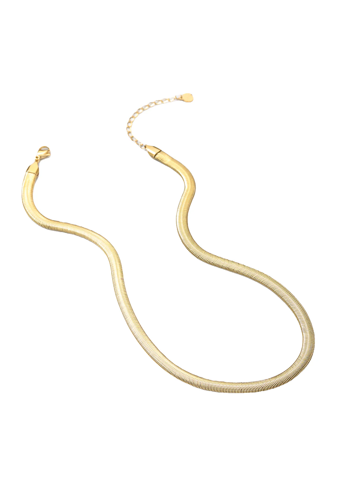 Thick Snake Chain Necklace Gold - Image 5